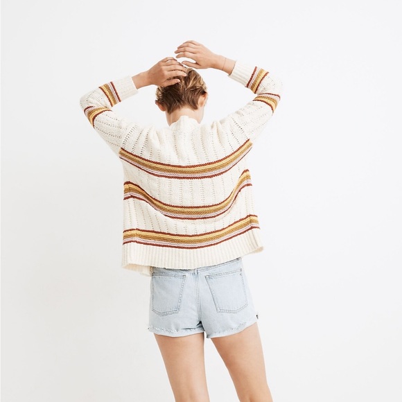 NWT Madewell Striped Diaz Open Cardigan - Picture 9 of 11